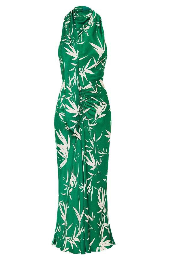 shona joy ellis scarf neck midi dress