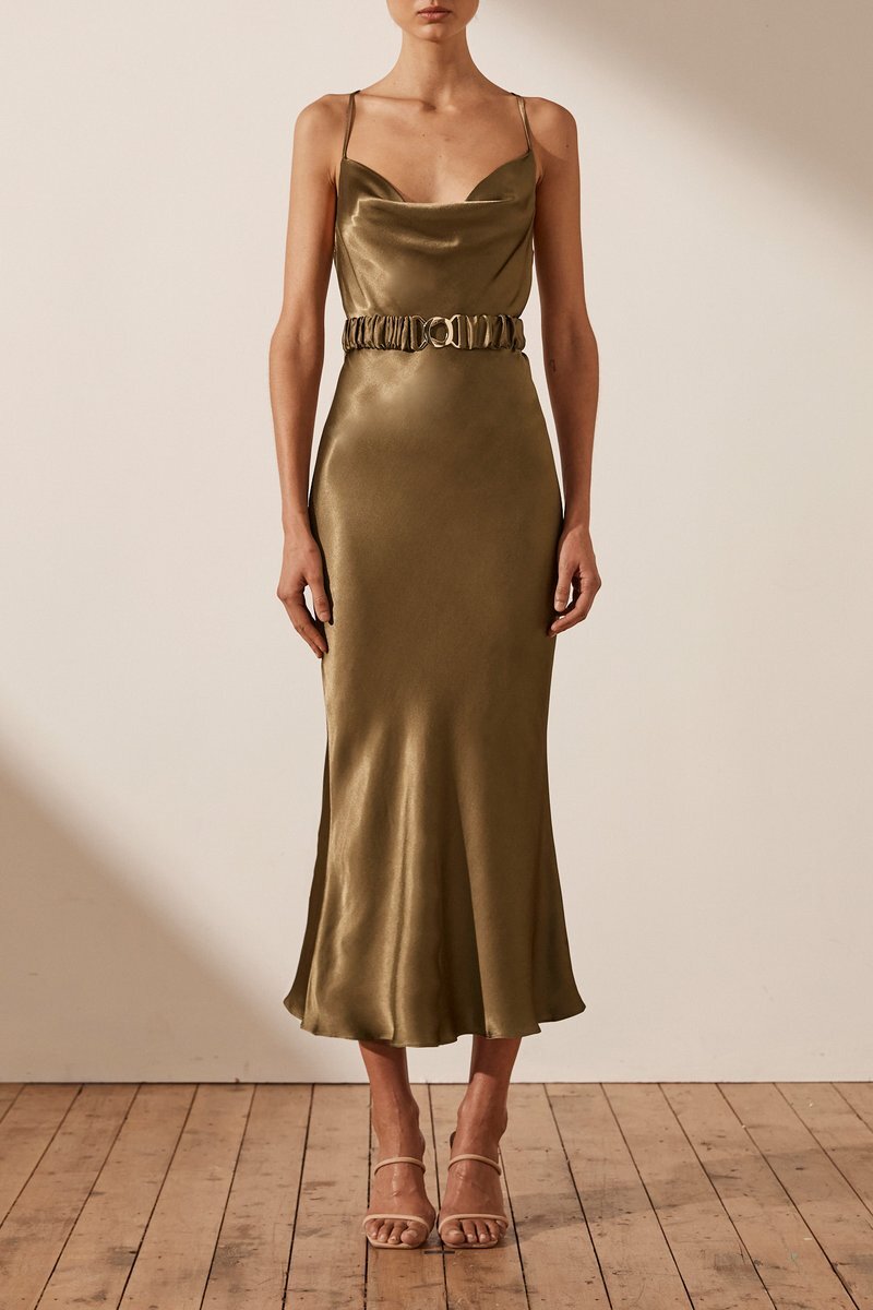 Shona Joy Gala Bias Midi Dress With Belt - Brand-Shona Joy : Diahann  Boutique - Shona Joy S20