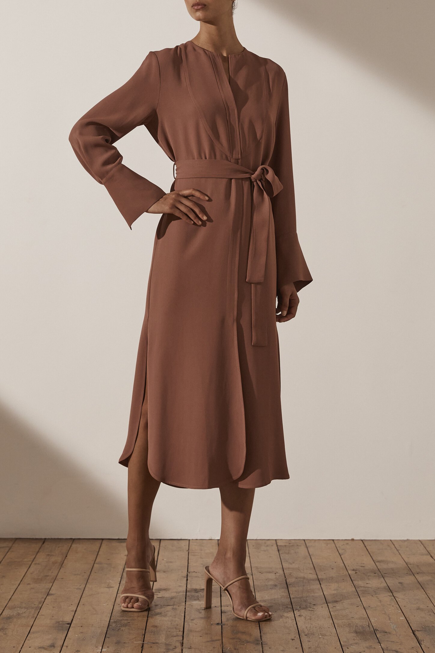 Shona joy clearance wrap midi dress