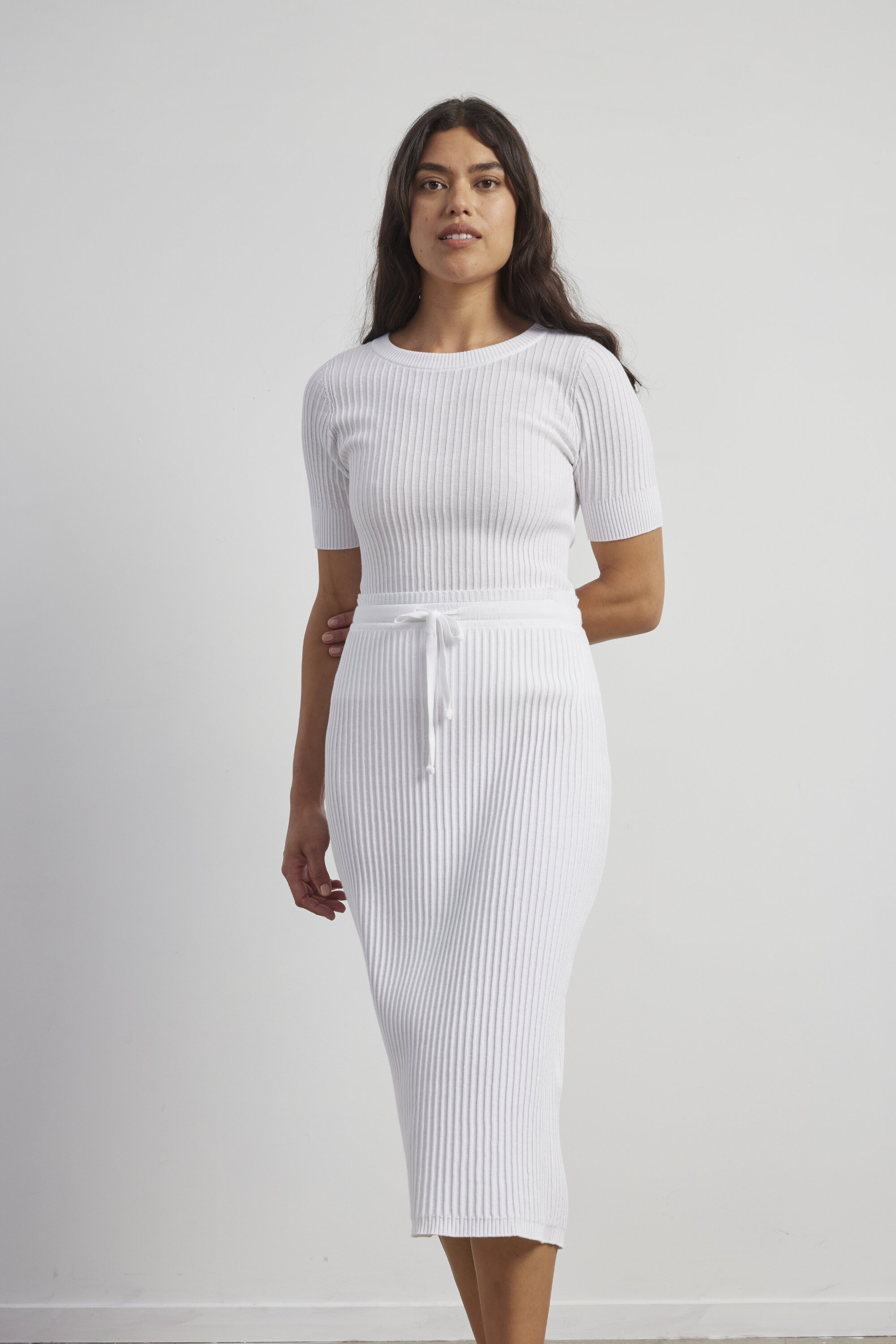 Cotton 2025 ribbed skirt