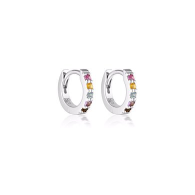 Linda Tahija ALPHA HUGGIE Earrings - Rainbow-jewellery-Diahann Boutique