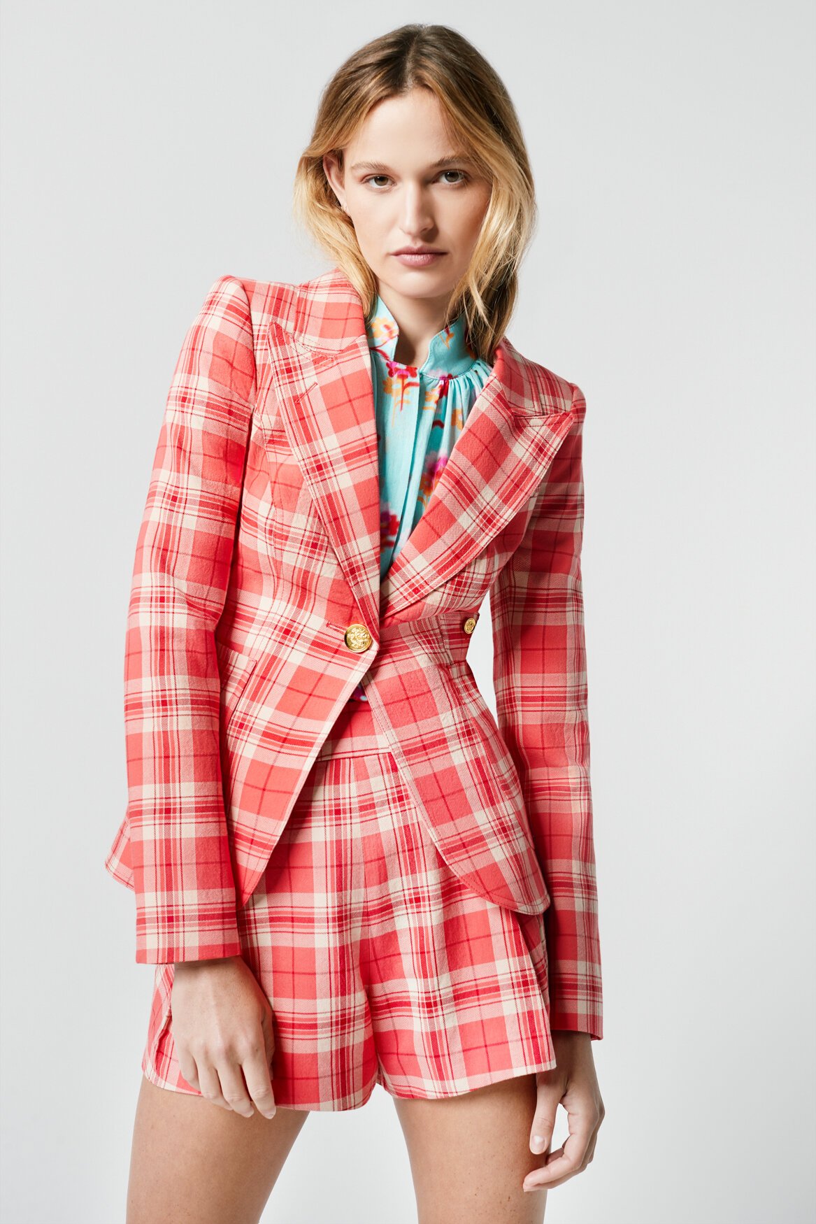 Smythe plaid duchess on sale blazer