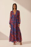 Shona Joy FLORE LACE FRONT DRAWSTRING MAXI Dress