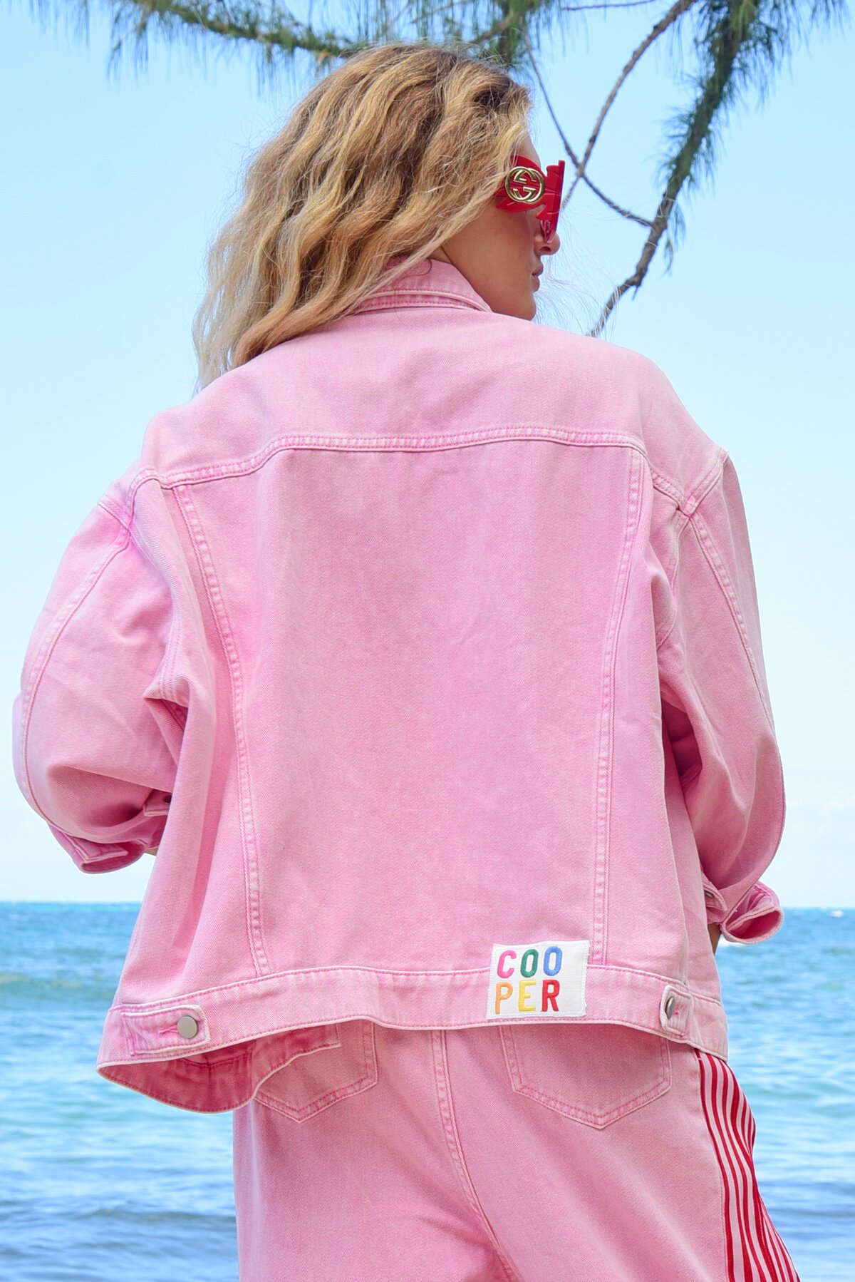 Pink hotsell oversized jacket