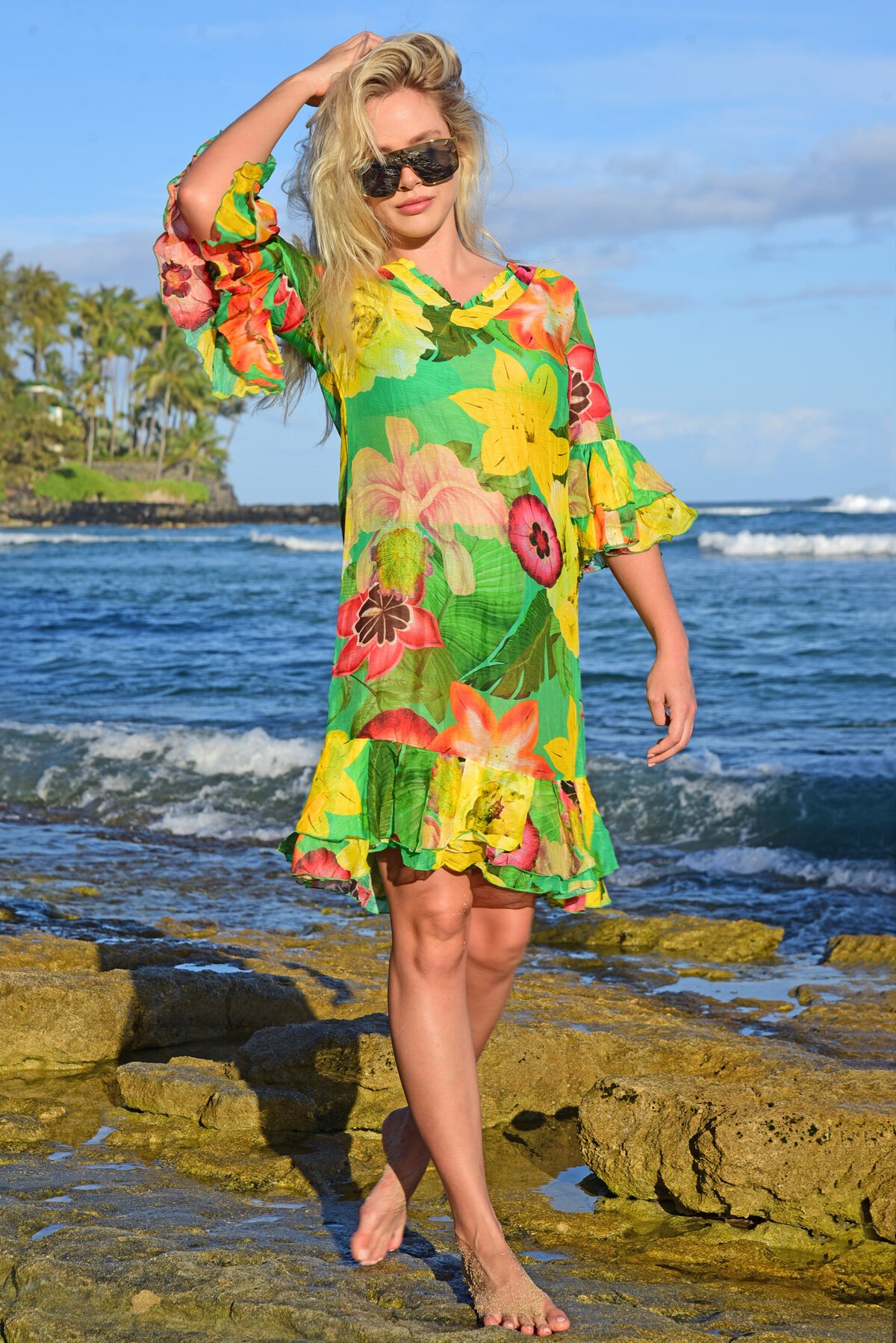 Frill beach outlet dress