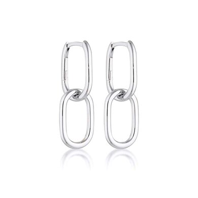 Linda Tahija OVAL LINKED Hoop Earrings-accessories-Diahann Boutique