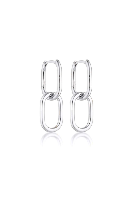 Linda Tahija OVAL LINKED Hoop Earrings