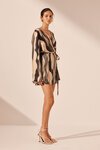 Shona Joy KORI SILK WRAP MINI Dress