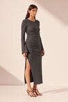 Shona Joy BEAU GATHERED L/S Midi Dress