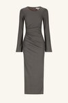 Shona Joy BEAU GATHERED L/S Midi Dress