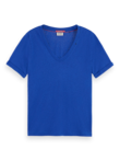 Scotch and Soda EMBROIDERED V NECK T-Shirt