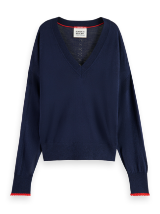 Scotch and Soda RELAXED V NECK Pullover-tops-Diahann Boutique