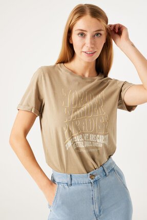 Garcia KHAKI T-Shirt-tops-Diahann Boutique