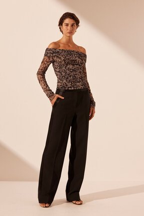 Shona Joy ARI TUXEDO SIDE PANEL Pant-pants-Diahann Boutique