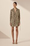 Shona Joy SANA SILK SHIRT TIE MINI Dress