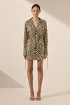 Shona Joy SANA SILK SHIRT TIE MINI Dress