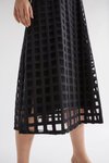 Elk BLACK GRID BURNOUT MIDI Dress