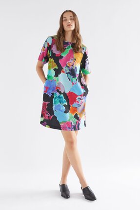 Elk BLACK REM PRINT TILI Dress-dresses-Diahann Boutique