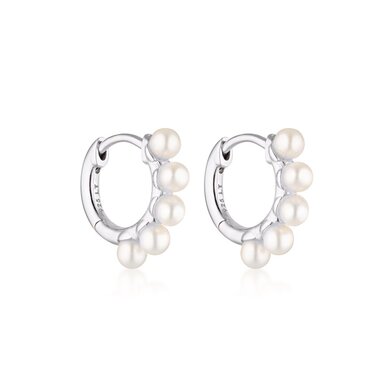 Linda Tahija WAKE PEARL HUGGIE Earrings-accessories-Diahann Boutique