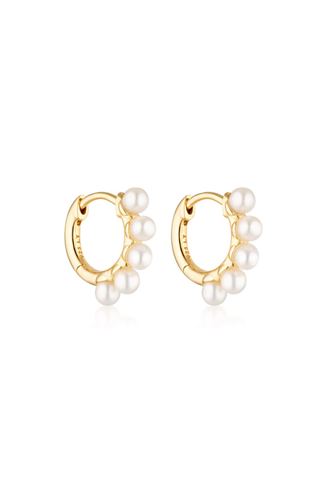 Linda Tahija WAKE PEARL HUGGIE Earrings