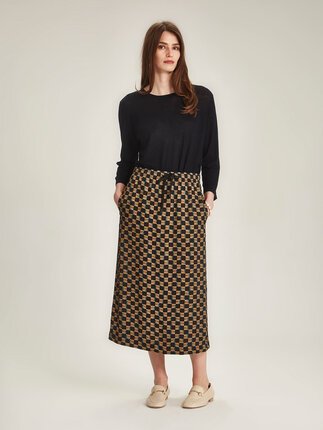 Caroline Sills FRANCES CHECK Skirt-skirts-Diahann Boutique