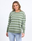 Foxwood FARRAH STRIPE LONG Sleeve Top